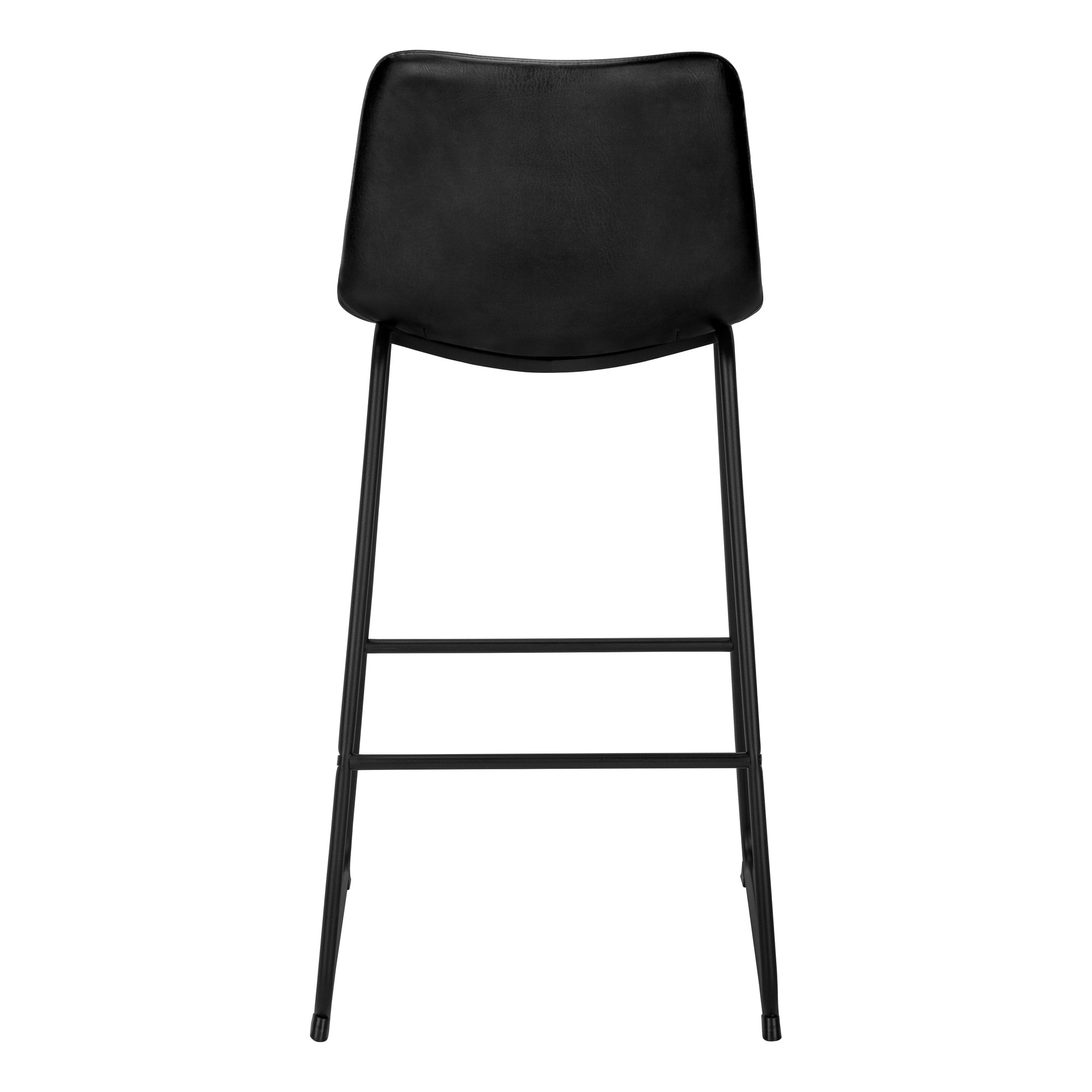 MN-137754    Office Chair - Standing Desk / Metal Frame - Curved Backrest / Black Leather-Look / Black