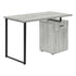 MN-177763    Computer Desk - Storage Drawer / Cabinet / Left Or Right Setup / Floating Desktop - 48"L - Grey / Black