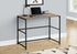 MN-267777    Computer Desk - Small Writing Or Laptop Table / Modern Style / Metal Frame - 40"L - Dark Taupe / Black