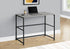 MN-277778    Computer Desk - Small Writing Or Laptop Table / Modern Style / Metal Frame - 40"L - Grey / Black