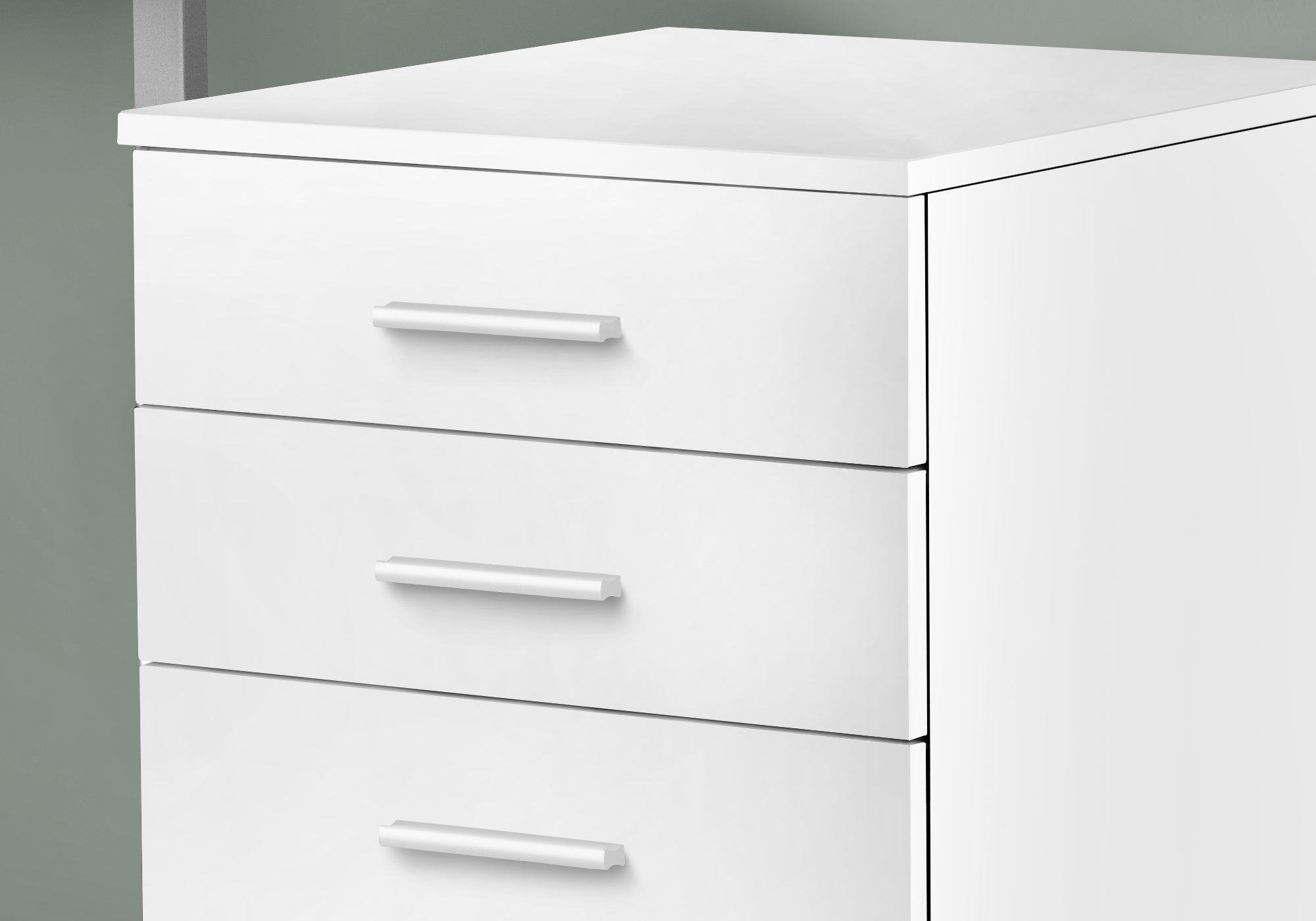 MN-287780    Filing Cabinet - 3 Storage Drawers / 2 Locking Casters - 24"H - White
