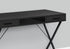 MN-327791    Computer Desk - 2 Storage Drawers / 1 Cubby / Metal X-Shaped Legs - 42"L - Black / Black