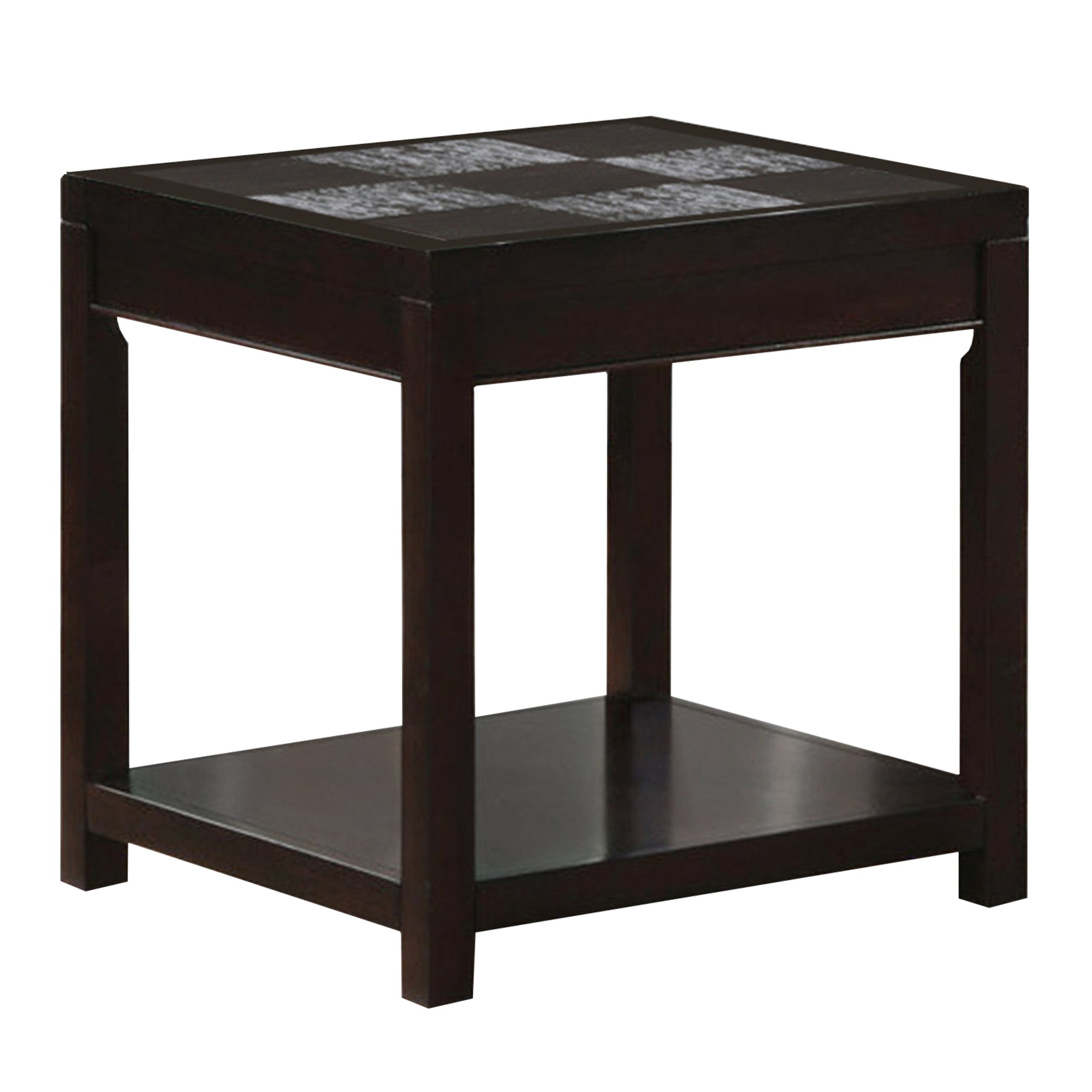 MN-407801E    Accent Table, Side, End, Nightstand, Lamp, Living Room, Bedroom, Laminate, Dark Brown, Transitional