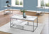 MN-797963P    Table Set - 3Pcs Set / White Marble / Silver Metal