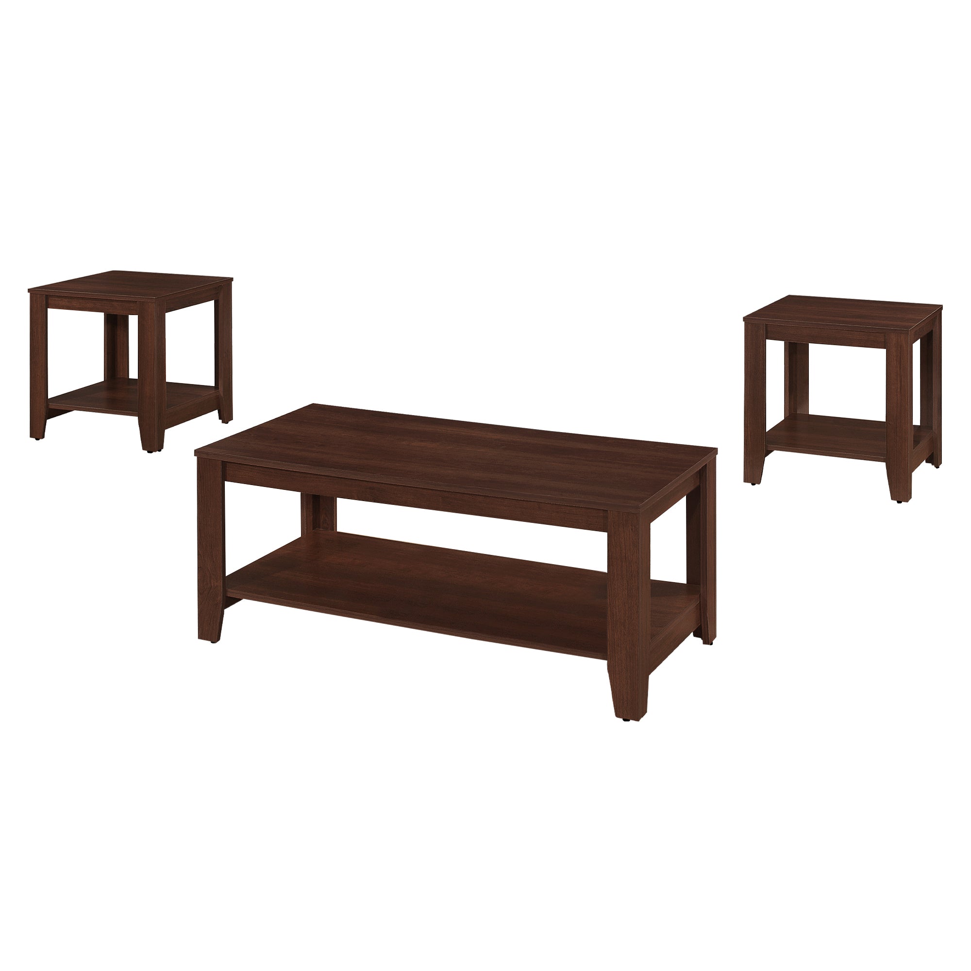 MN-907993P    Table Set, 3Pcs Set, Coffee, End, Side, Accent, Living Room, Laminate, Cherry, Contemporary, Modern