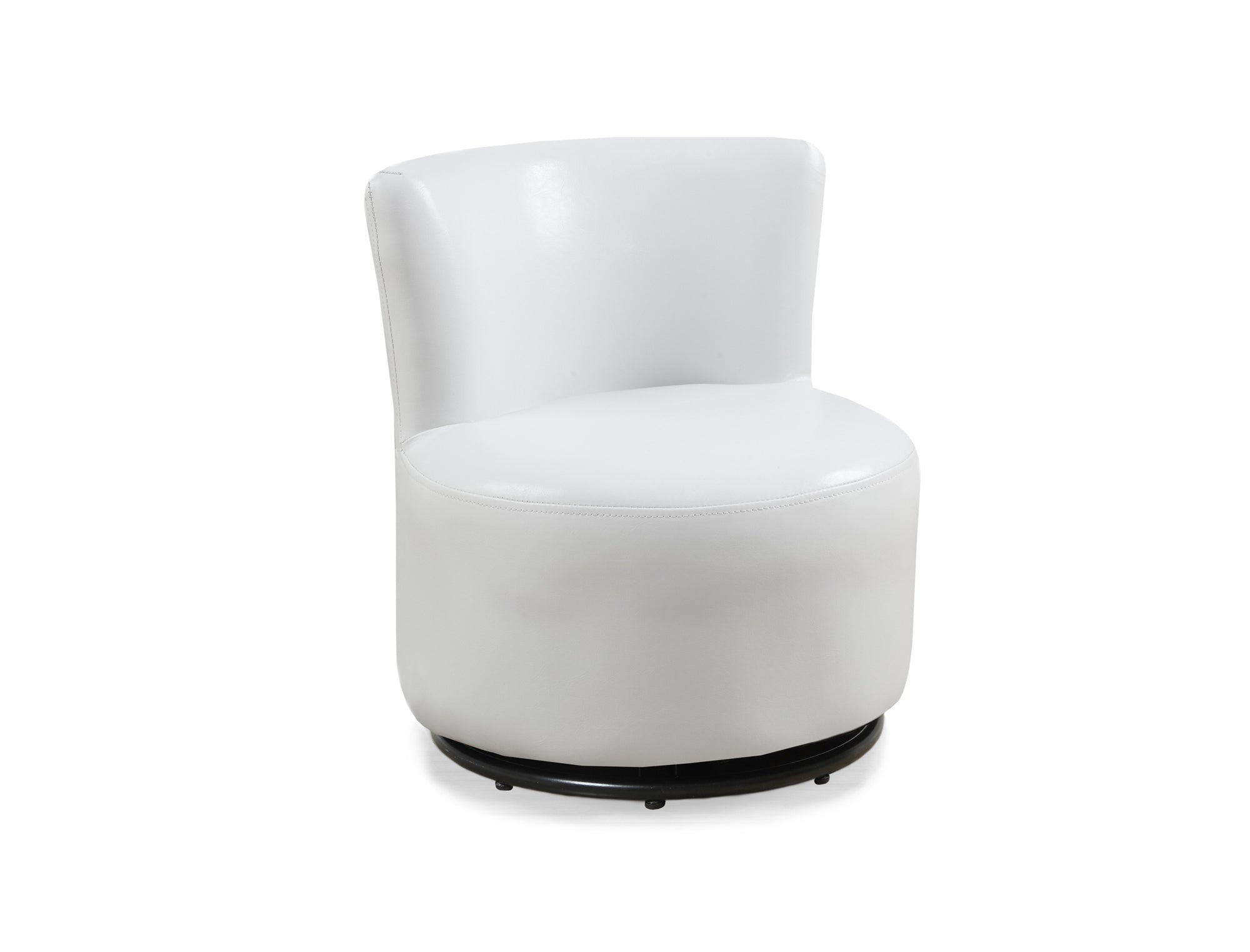 MN-938153    Accent Chair, Kids Chair, Pu Leather-Look, Swivel, Upholstered, Juvenile, Leather-Look, White, Contemporary, Modern