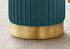 MN-309019    Ottoman, Pouf, Footrest, Foot Stool, 14" Round, Velvet Fabric, Metal Base, Turquoise, Gold, Contemporary, Glam, Modern