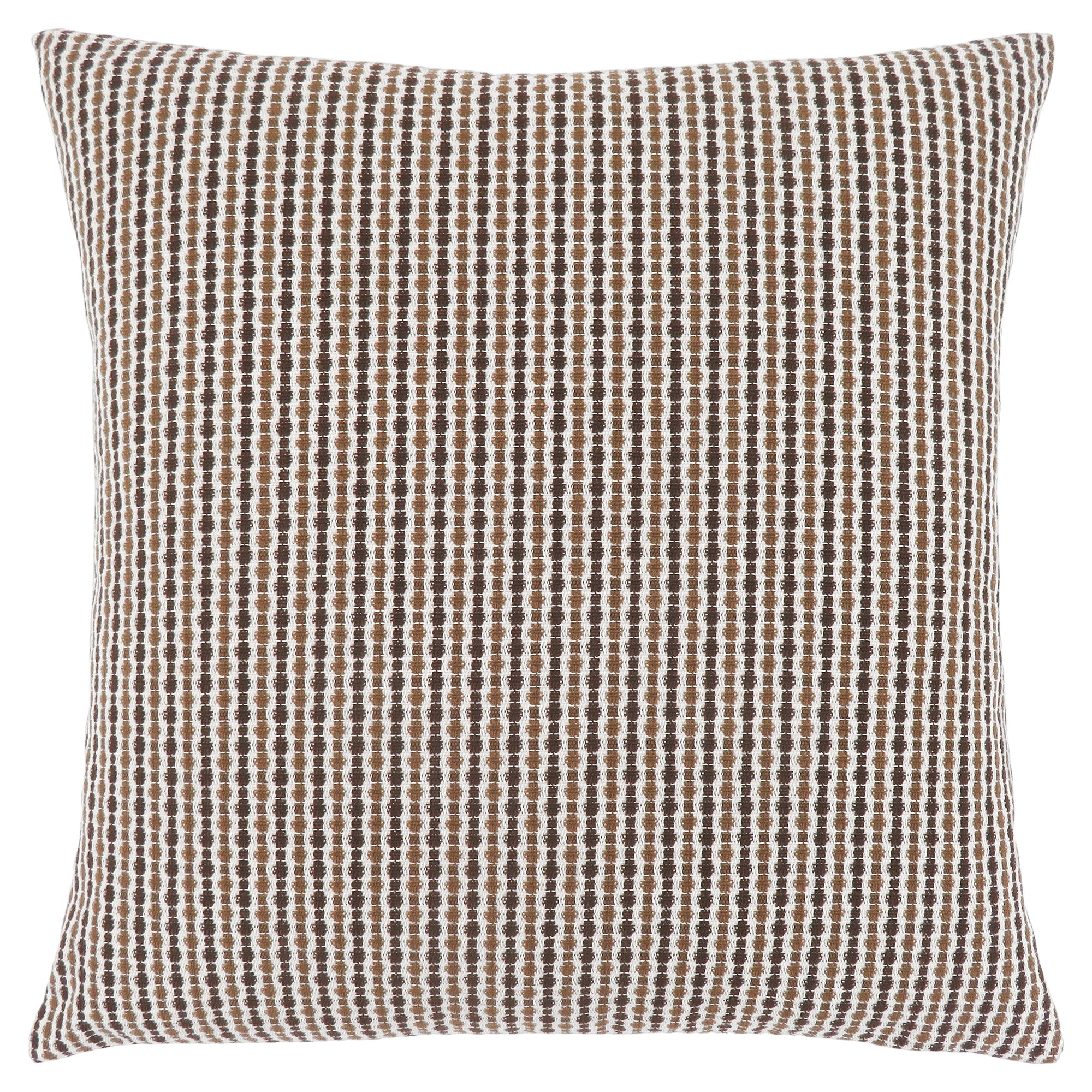 MN-509238    Pillows, 18 X 18 Square, Insert Included, Decorative Throw, Accent, Sofa, Couch, Bed, Soft Polyester Woven Fabric, Hypoallergenic Soft Polyester Insert, Light And Dark Brown, Abstract Dot Design, Classic Dot Design, Classic