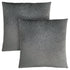 MN-609259    Pillows, Set Of 2, 18 X 18 Square, Insert Included, Decorative Throw, Accent, Sofa, Couch, Bed, Soft Polyester Woven Fabric, Hypoallergenic Soft Polyester Insert, Dark Grey, Transitional
