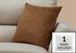 MN-669268    Pillows, 18 X 18 Square, Insert Included, Decorative Throw, Accent, Sofa, Couch, Bed, Soft Polyester Woven Fabric, Hypoallergenic Soft Polyester Insert, Light Brown, Transitional