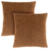 MN-679269    Pillows, Set Of 2, 18 X 18 Square, Insert Included, Decorative Throw, Accent, Sofa, Couch, Bed, Soft Polyester Woven Fabric, Hypoallergenic Soft Polyester Insert, Light Brown, Transitional