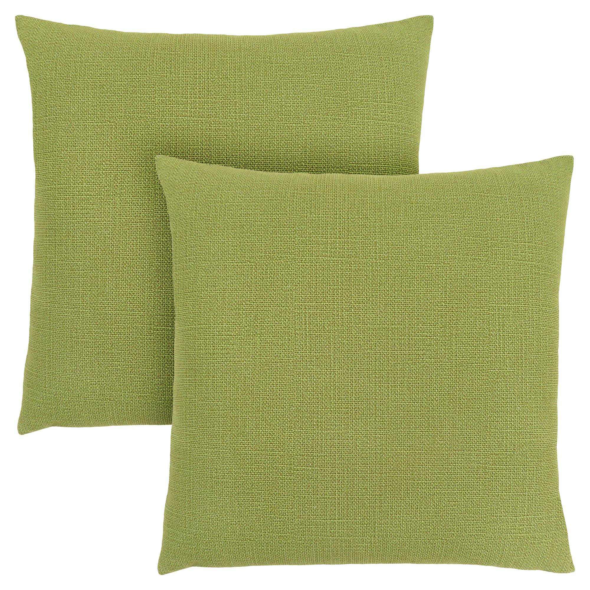MN-829293    Pillows, Set Of 2, 18 X 18 Square, Insert Included, Decorative Throw, Accent, Sofa, Couch, Bed, Cozy Textured-Look, Soft Polyester Fabric, Hypoallergenic Soft Polyester Insert, Lime Green, Classic