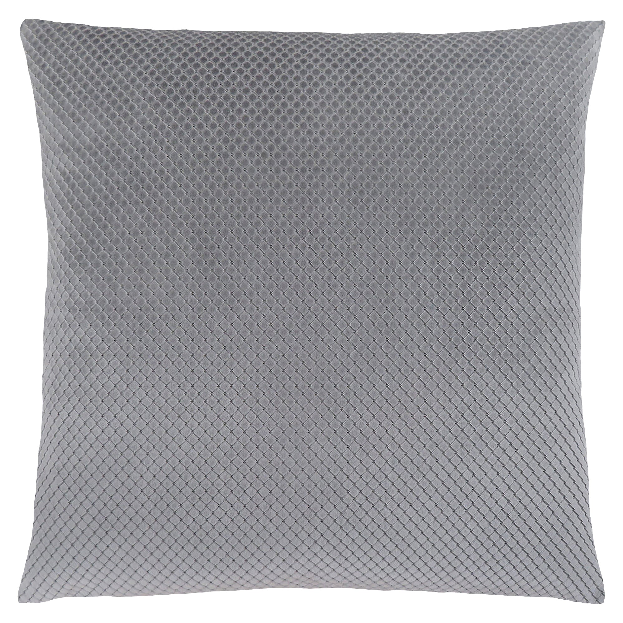 MN-919306    Pillows, 18 X 18 Square, Insert Included, Decorative Throw, Accent, Sofa, Couch, Bed, Velvety Soft Polyester Fabric, Hypoallergenic Soft Polyester Insert, Silver, Transitional