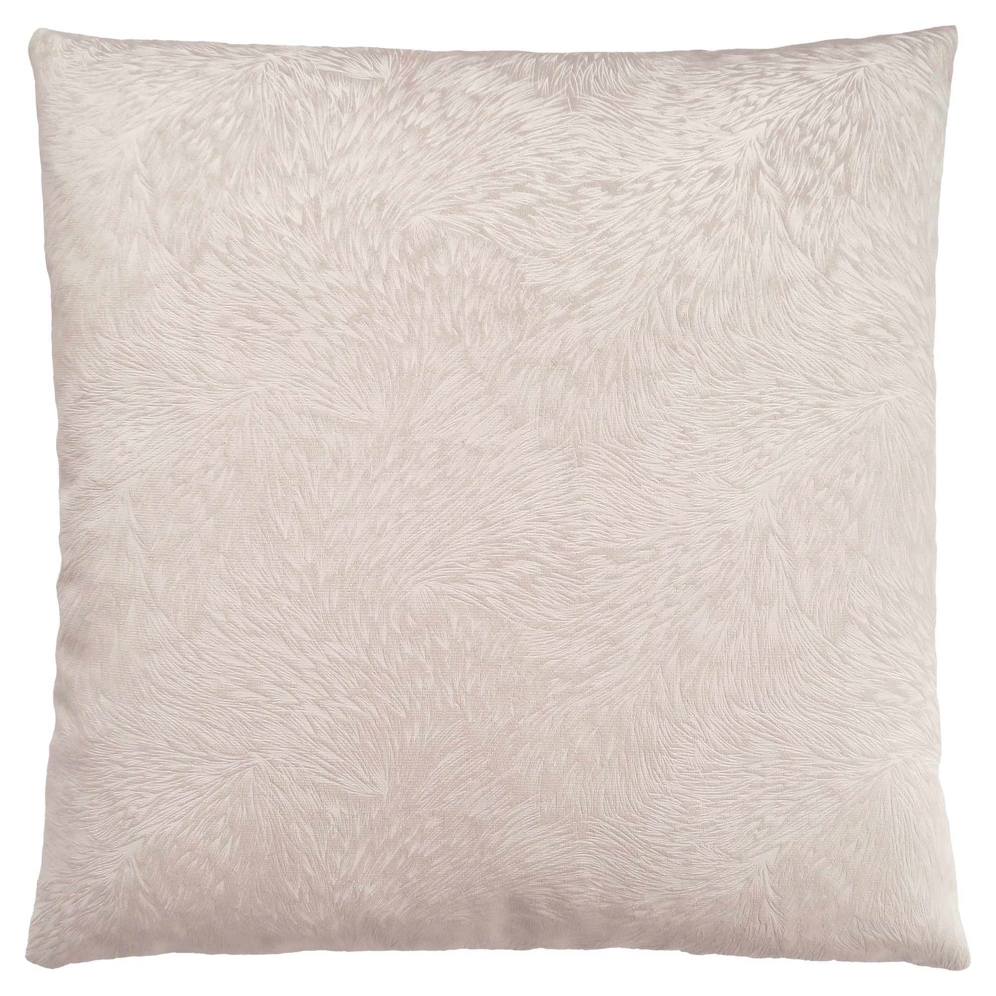 MN-979318    Pillows, 18 X 18 Square, Insert Included, Decorative Throw, Accent, Sofa, Couch, Bed, Lush Velvet-Look Polyester Fabric, Hypoallergenic Soft Polyester Insert, Light Taupe, Glam