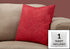 MN-879326    Pillows, 18 X 18 Square, Insert Included, Decorative Throw, Accent, Sofa, Couch, Bed, Lush Velvet-Look Polyester Fabric, Hypoallergenic Soft Polyester Insert, Red, Glam