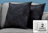 MN-929333    Pillows, Set Of 2, 18 X 18 Square, Insert Included, Decorative Throw, Accent, Sofa, Couch, Bed, Lush Velvet-Look Polyester Fabric, Hypoallergenic Soft Polyester Insert, Black, Glam