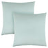 MN-839341    Pillows, Set Of 2, 18 X 18 Square, Insert Included, Decorative Throw, Accent, Sofa, Couch, Bed, Satin-Look Polyester Fabric, Hypoallergenic Soft Polyester Insert, Mint, Glam