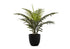 MN-229501    Artificial Plant, 20" Tall, Palm, Indoor, Faux, Fake, Table, Greenery, Potted, Real Touch, Decorative, Green Leaves, Black Pot