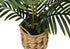 MN-249503    Artificial Plant, 24" Tall, Palm, Indoor, Faux, Fake, Table, Floor, Greenery, Potted, Real Touch, Decorative, Green Leaves, Beige Woven Basket
