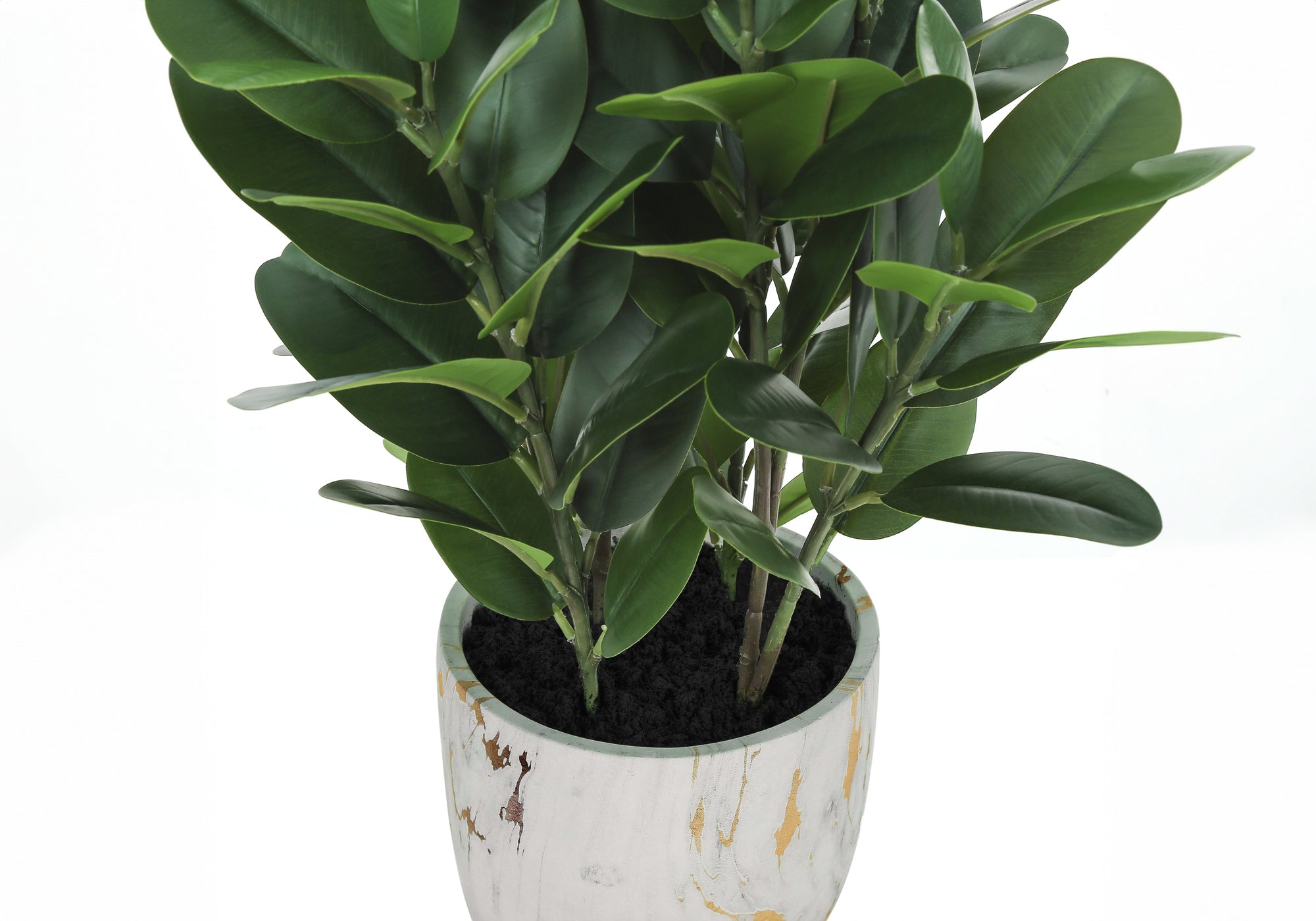 MN-289507    Artificial Plant, 31" Tall, Garcinia Tree, Indoor, Faux, Fake, Floor, Greenery, Potted, Real Touch, Decorative, Green Leaves, White Cement Pot