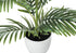 MN-299508    Artificial Plant, 28" Tall, Palm Tree, Indoor, Faux, Fake, Floor, Greenery, Potted, Real Touch, Decorative, Green Leaves, White Pot