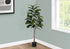 MN-359514    Artificial Plant, 52" Tall, Rubber Tree, Indoor, Faux, Fake, Floor, Greenery, Potted, Real Touch, Decorative, Green Leaves, Black Pot