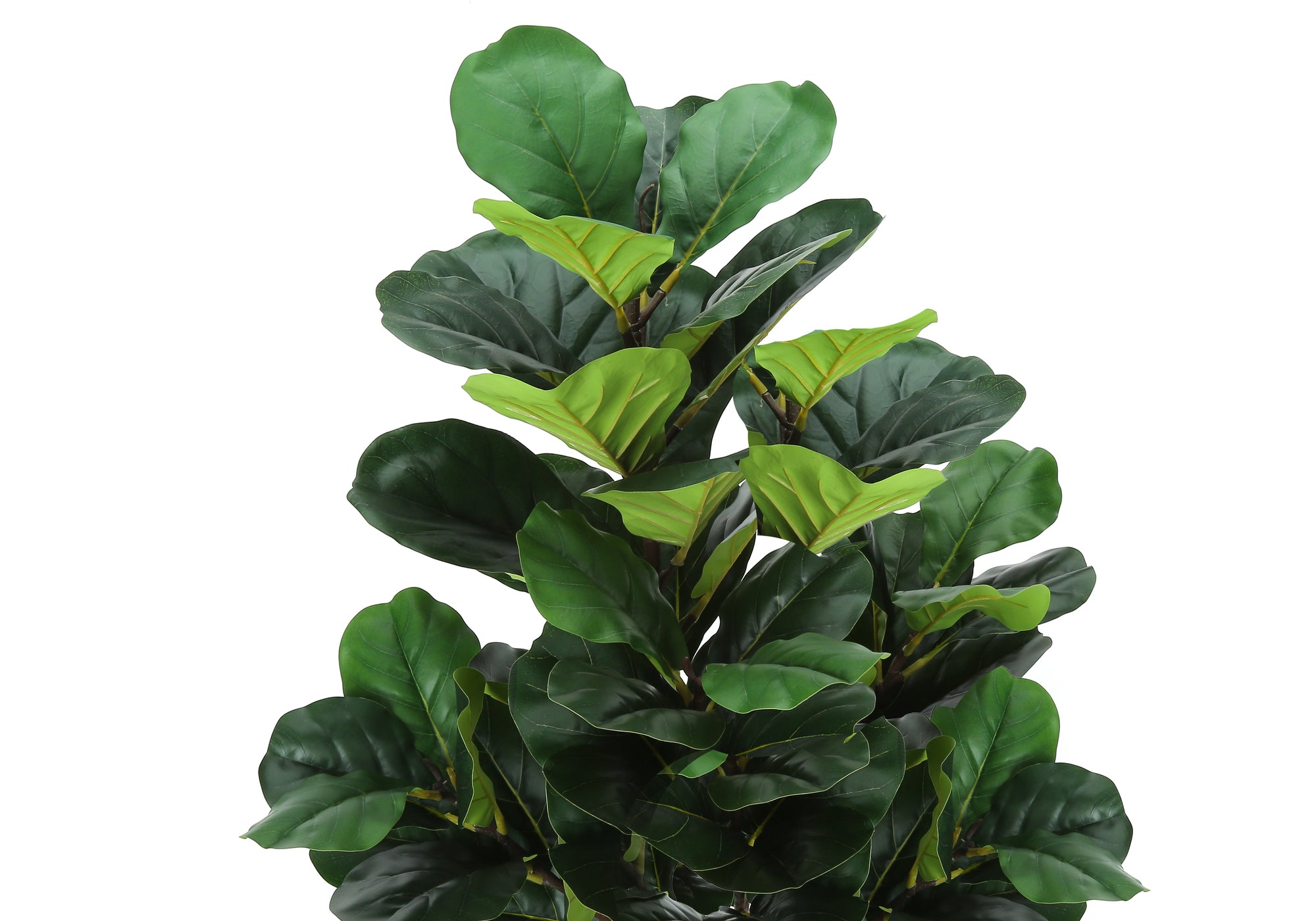 MN-369515    Artificial Plant, 47" Tall, Fiddle Tree, Indoor, Faux, Fake, Floor, Greenery, Potted, Real Touch, Decorative, Green Leaves, Black Pot