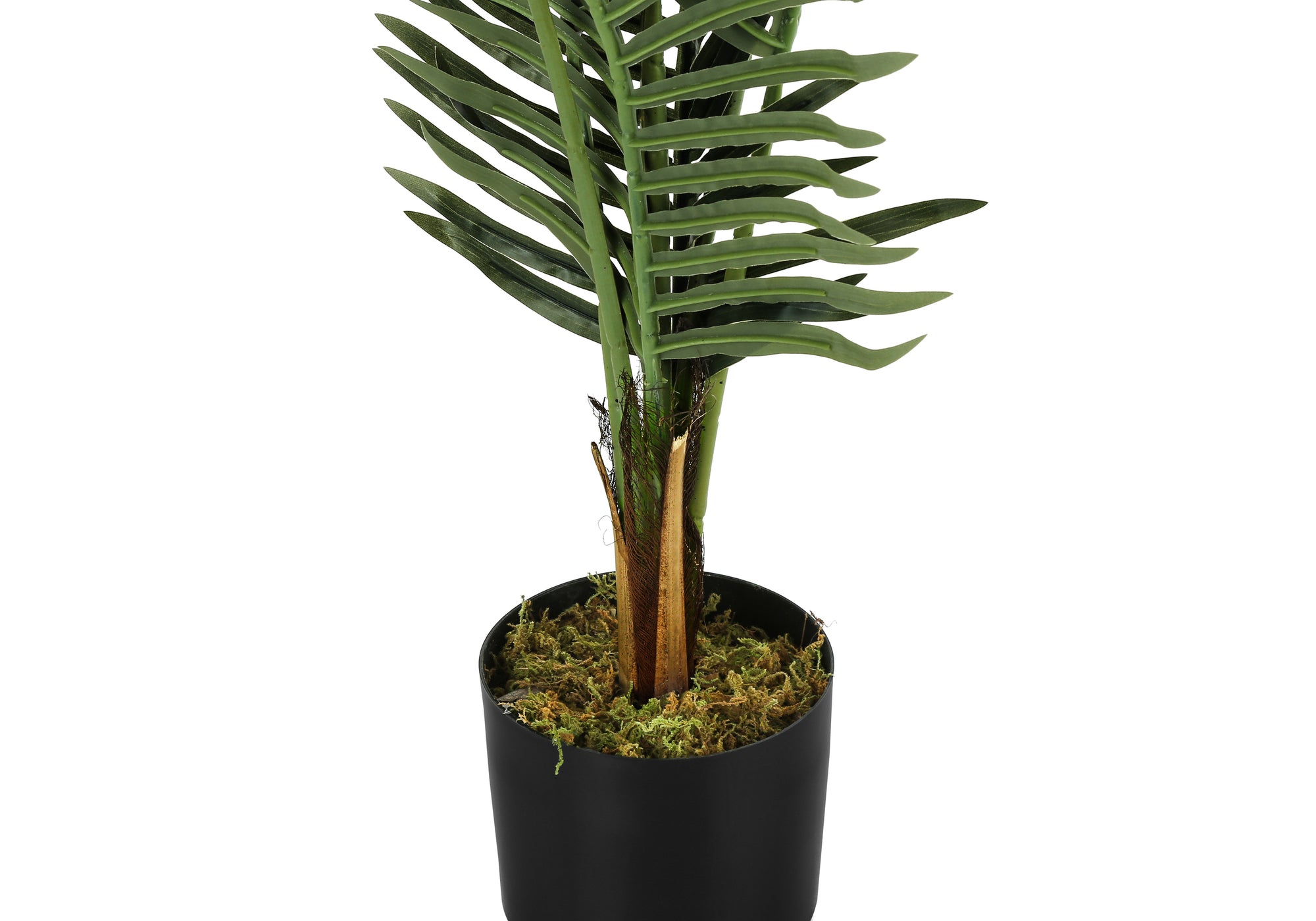 MN-439537    Artificial Plant, 47" Tall, Palm Tree, Indoor, Faux, Fake, Floor, Greenery, Potted, Real Touch, Decorative, Green Leaves, Black Pot