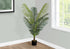 MN-439537    Artificial Plant, 47" Tall, Palm Tree, Indoor, Faux, Fake, Floor, Greenery, Potted, Real Touch, Decorative, Green Leaves, Black Pot