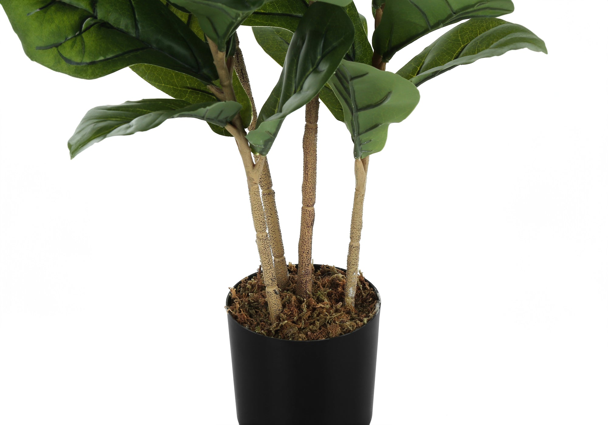 MN-469540    Artificial Plant, 41" Tall, Fiddle Tree, Indoor, Faux, Fake, Floor, Greenery, Potted, Real Touch, Decorative, Green Leaves, Black Pot