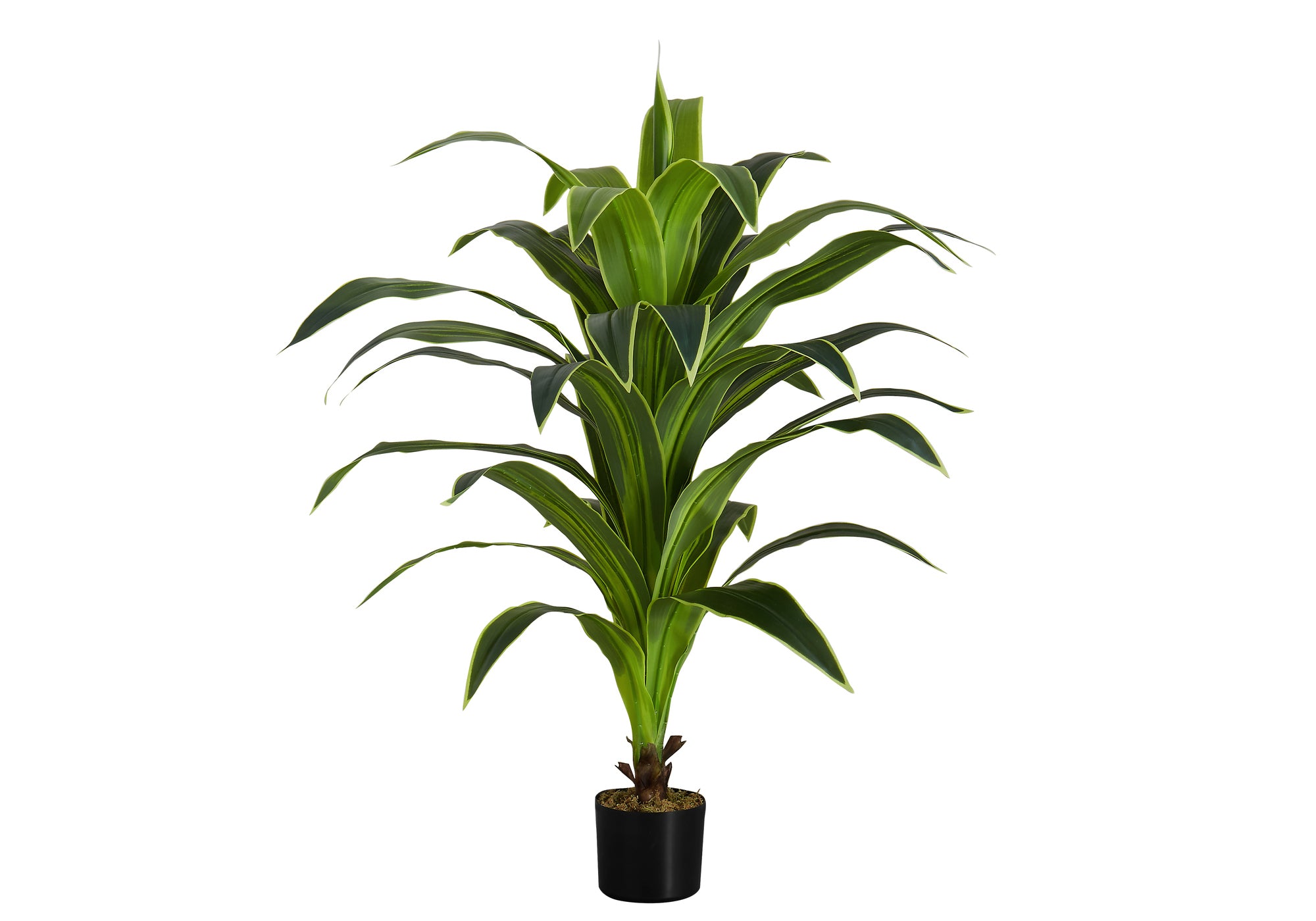 MN-489542    Artificial Plant, 47" Tall, Dracaena Tree, Indoor, Faux, Fake, Floor, Greenery, Potted, Real Touch, Decorative, Green Leaves, Black Pot