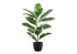 MN-639572    Artificial Plant, 27" Tall, Rubber, Indoor, Faux, Fake, Table, Greenery, Potted, Real Touch, Decorative, Green Leaves, Black Pot