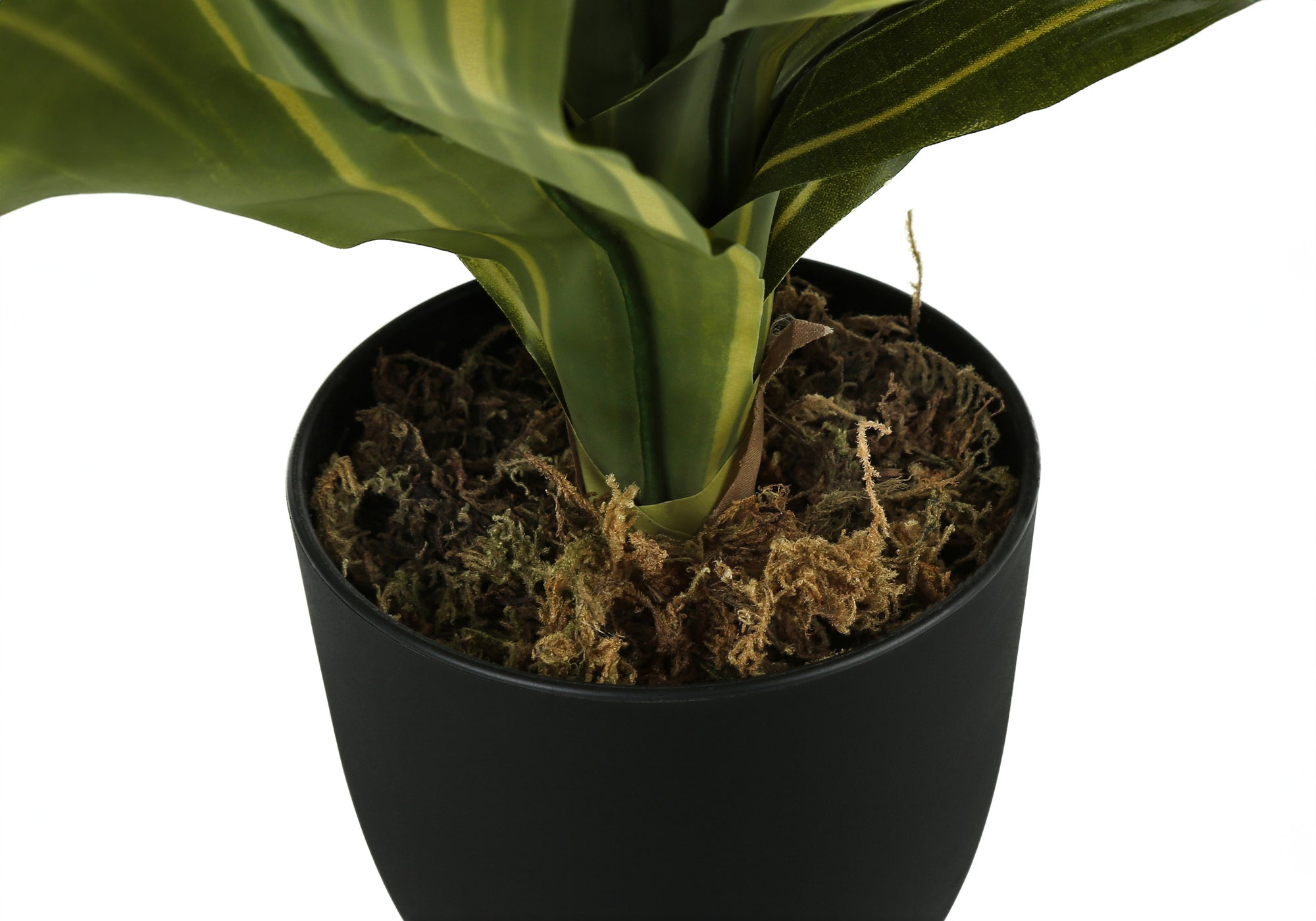 MN-649573    Artificial Plant, 17" Tall, Dracaena, Indoor, Faux, Fake, Table, Greenery, Potted, Real Touch, Decorative, Green Leaves, Black Pot