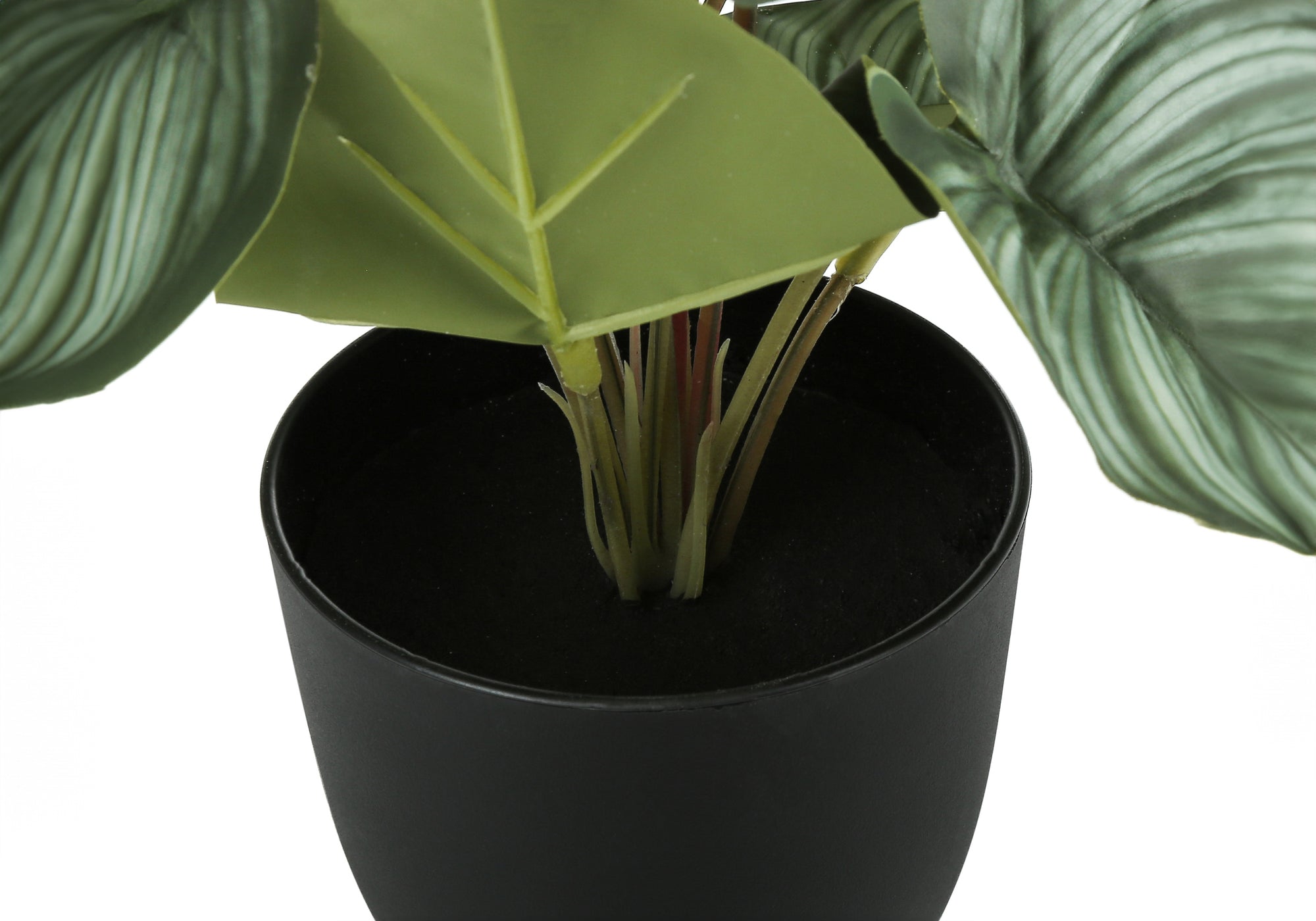 MN-739583    Artificial Plant, 13" Tall, Epipremnum, Indoor, Faux, Fake, Table, Greenery, Potted, Set Of 2, Decorative, Green Leaves, Black Pots