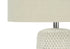MN-809605    Lighting, 31"H, Table Lamp, Cream Ceramic, Beige Shade, Contemporary