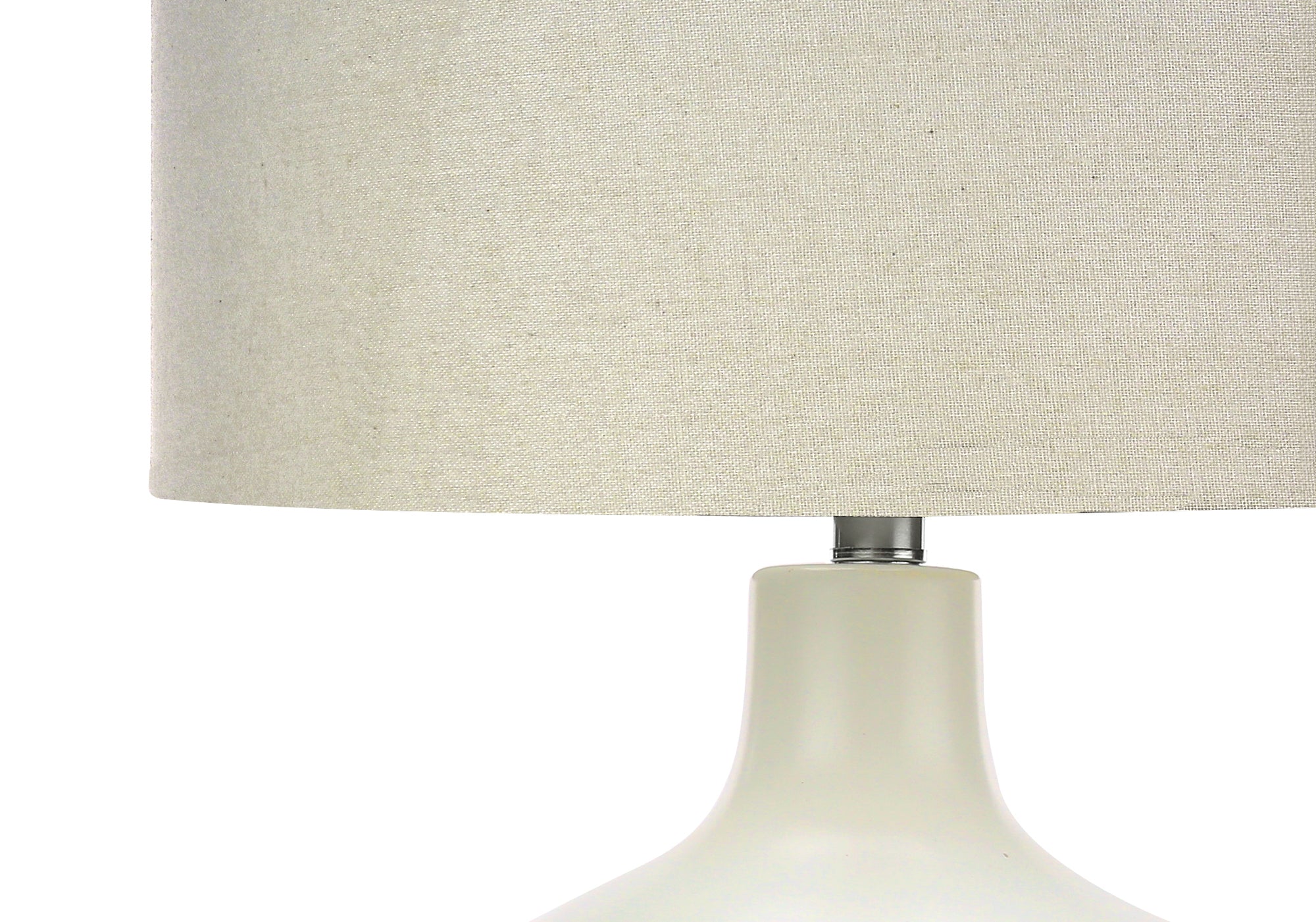MN-839608    Lighting, 25"H, Table Lamp, Ivory / Cream Shade, Cream Ceramic, Contemporary