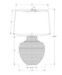 MN-899615    Lighting, 26"H, Table Lamp, Black Metal, Ivory / Cream Shade, Transitional