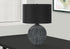 MN-919618    Lighting, 23"H, Table Lamp, Black Ceramic, Black Shade, Contemporary