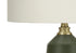 MN-979624    Lighting, 26"H, Table Lamp, Green Ceramic, Ivory / Cream Shade, Contemporary