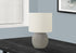 MN-999626    Lighting, 20"H, Table Lamp, Grey Concrete, Ivory / Cream Shade, Contemporary