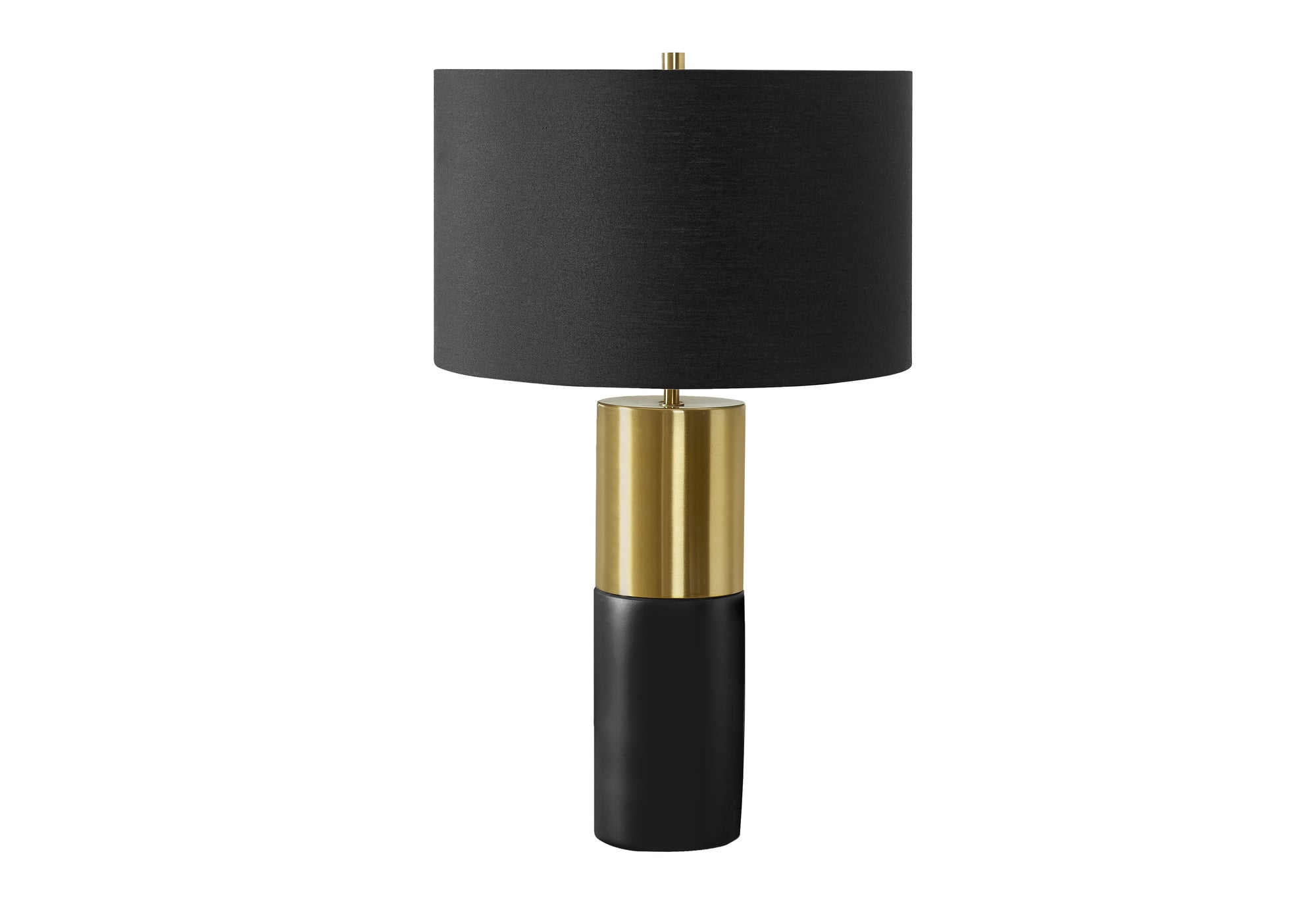 MN-119629    Lighting, 25"H, Table Lamp, Black Concrete, Black Shade, Contemporary