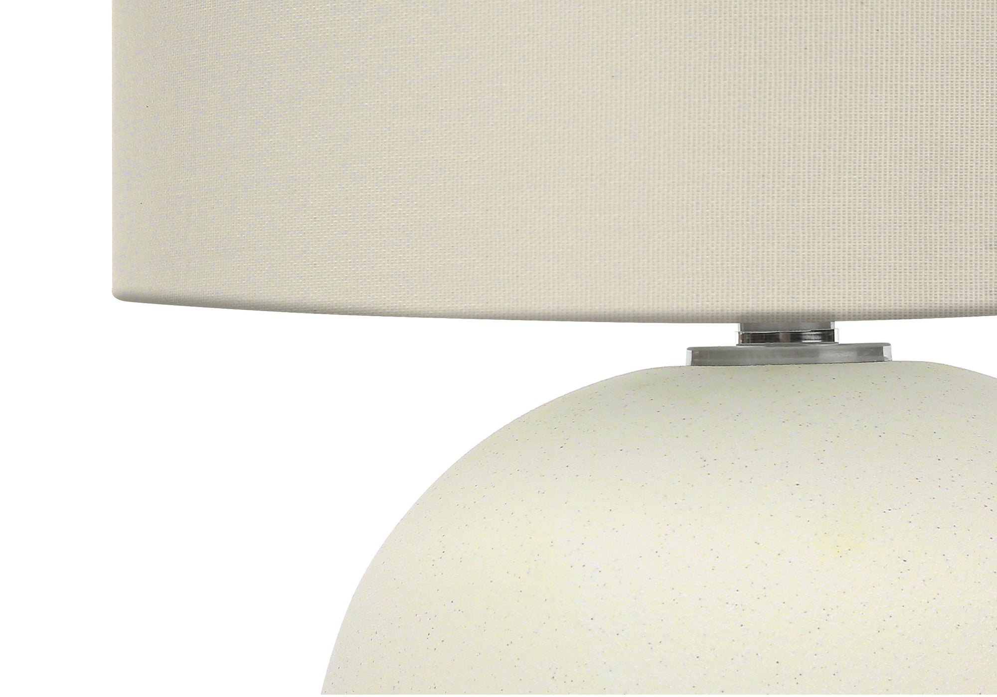 MN-129630    Lighting, 18"H, Table Lamp, Ivory / Cream Shade, Cream Ceramic, Contemporary