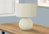 MN-129630    Lighting, 18"H, Table Lamp, Ivory / Cream Shade, Cream Ceramic, Contemporary