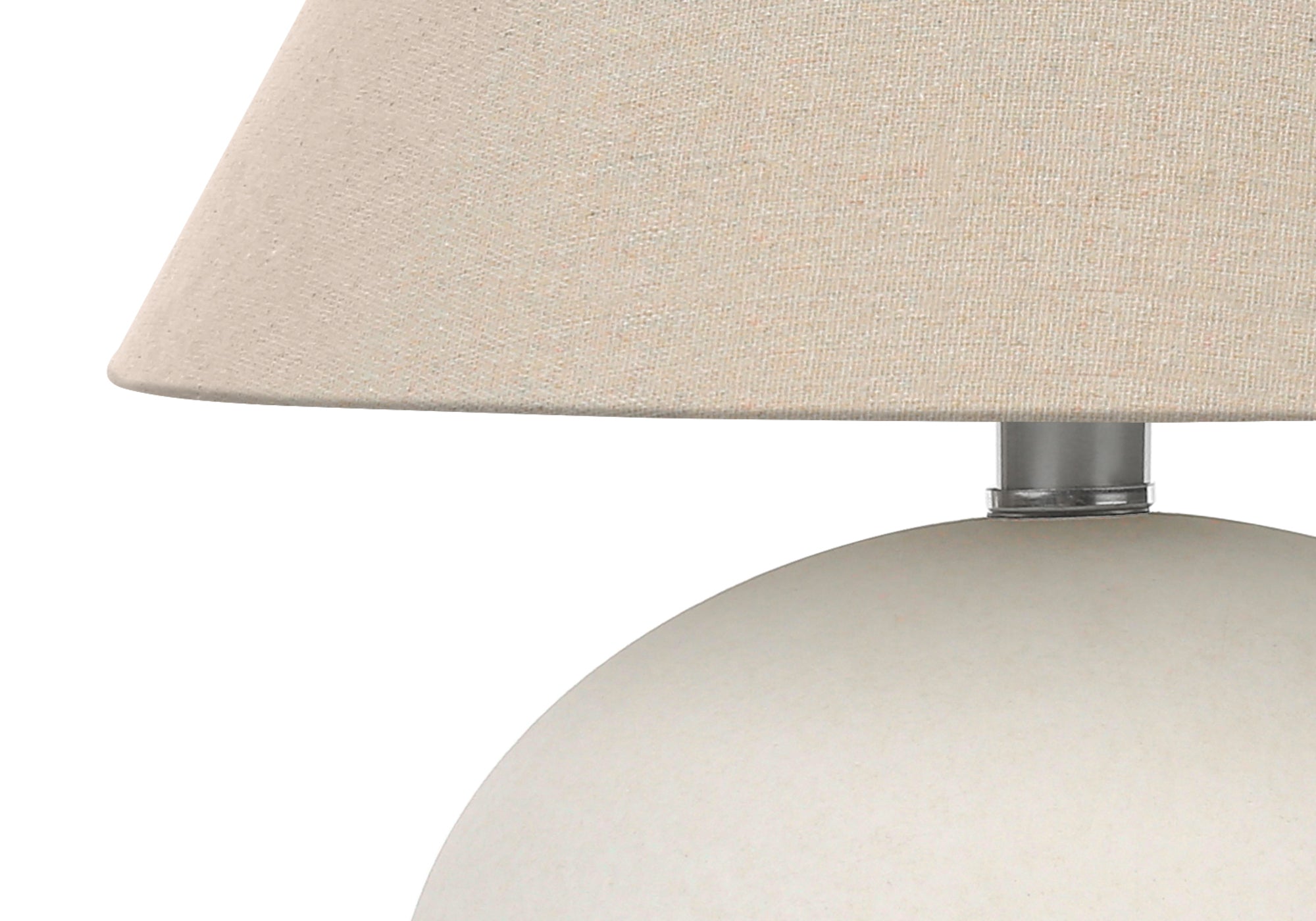 MN-139631    Lighting, 16"H, Table Lamp, Cream Shade, Cream Ceramic, Contemporary