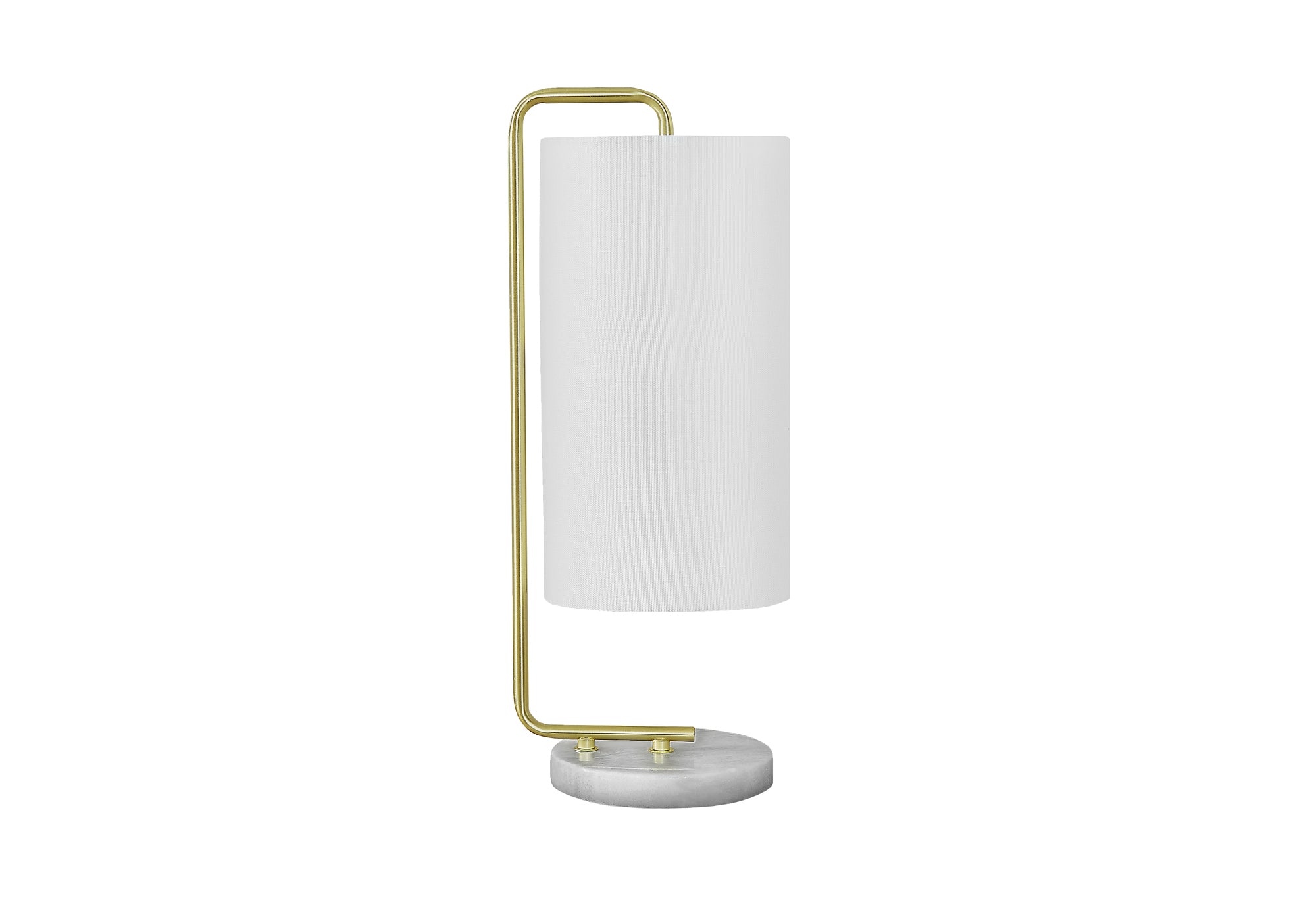 MN-179636    Lighting, 20"H, Table Lamp, White Marble, Ivory / Cream Shade, Contemporary
