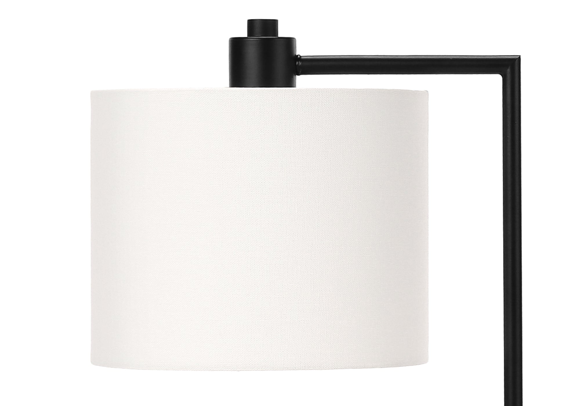 MN-259646    Lighting, 19"H, Table Lamp, Usb Port Included, Black Metal, Ivory / Cream Shade, Modern