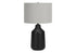 MN-359701    Lighting, 24"H, Table Lamp, Black Concrete, Grey Shade, Contemporary