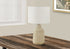 MN-369702    Lighting, 24"H, Table Lamp, Beige Concrete, Ivory / Cream Shade, Contemporary