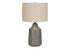 MN-379703    Lighting, 24"H, Table Lamp, Grey Concrete, Beige Shade, Contemporary