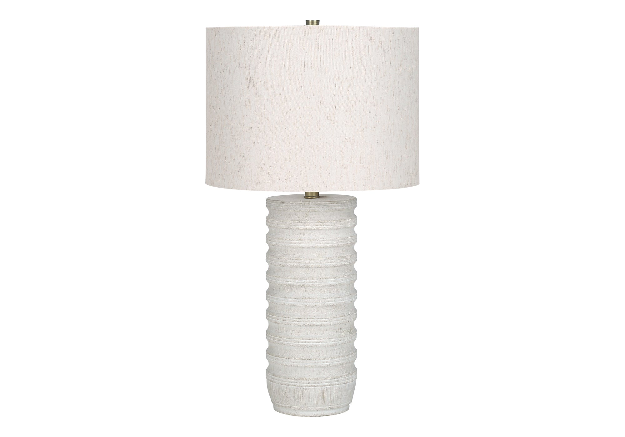 MN-409706    Lighting, 28"H, Table Lamp, Cream Resin, Ivory / Cream Shade, Transitional